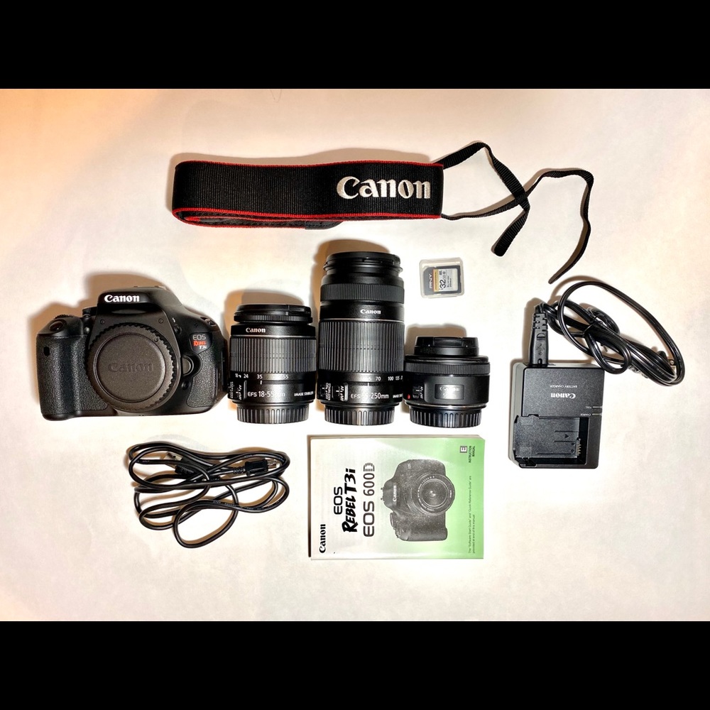 Canon Rebel 3Ti + 3 Lens + Accessories